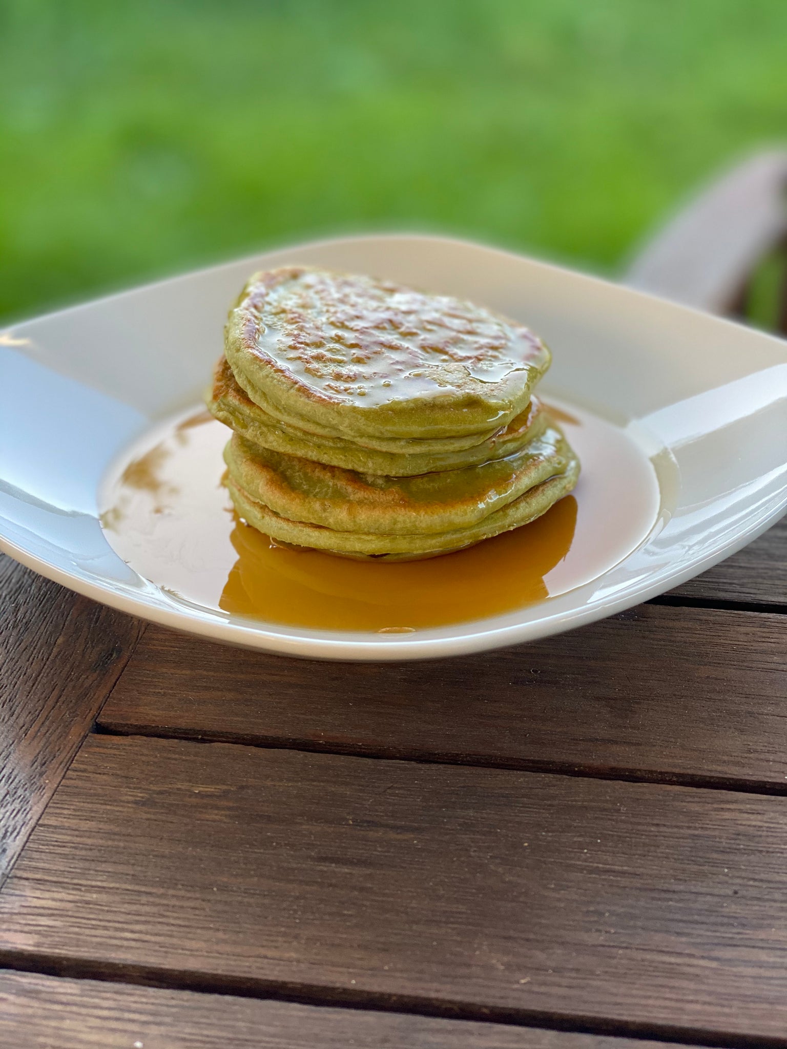 A stack full of fluffy pancakes